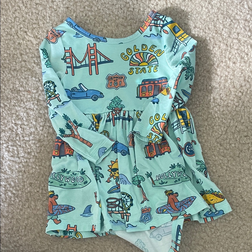 Little sleepies Golden State Themed bamboo Dress